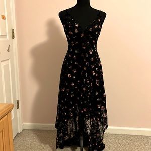 Disney, women’s size L, black dress, floral, spring, summer